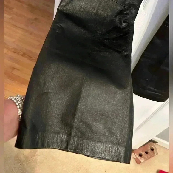 Vintage Premium Black Leather Designer Pants - Picture 5 of 13